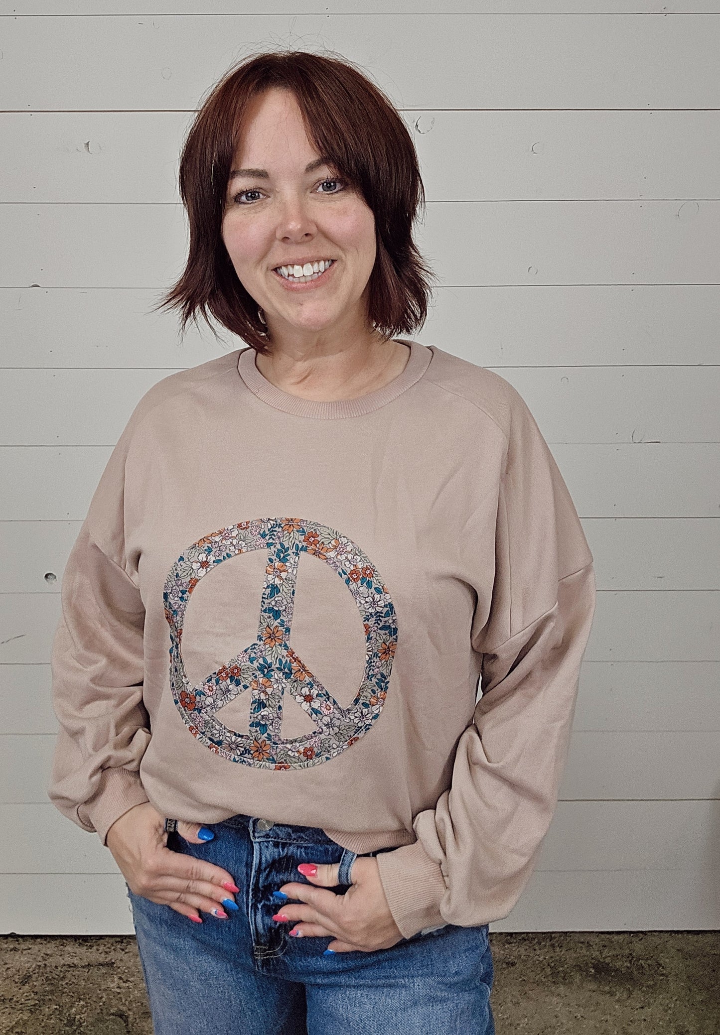 Floral Peace Sweatshirt - Sale