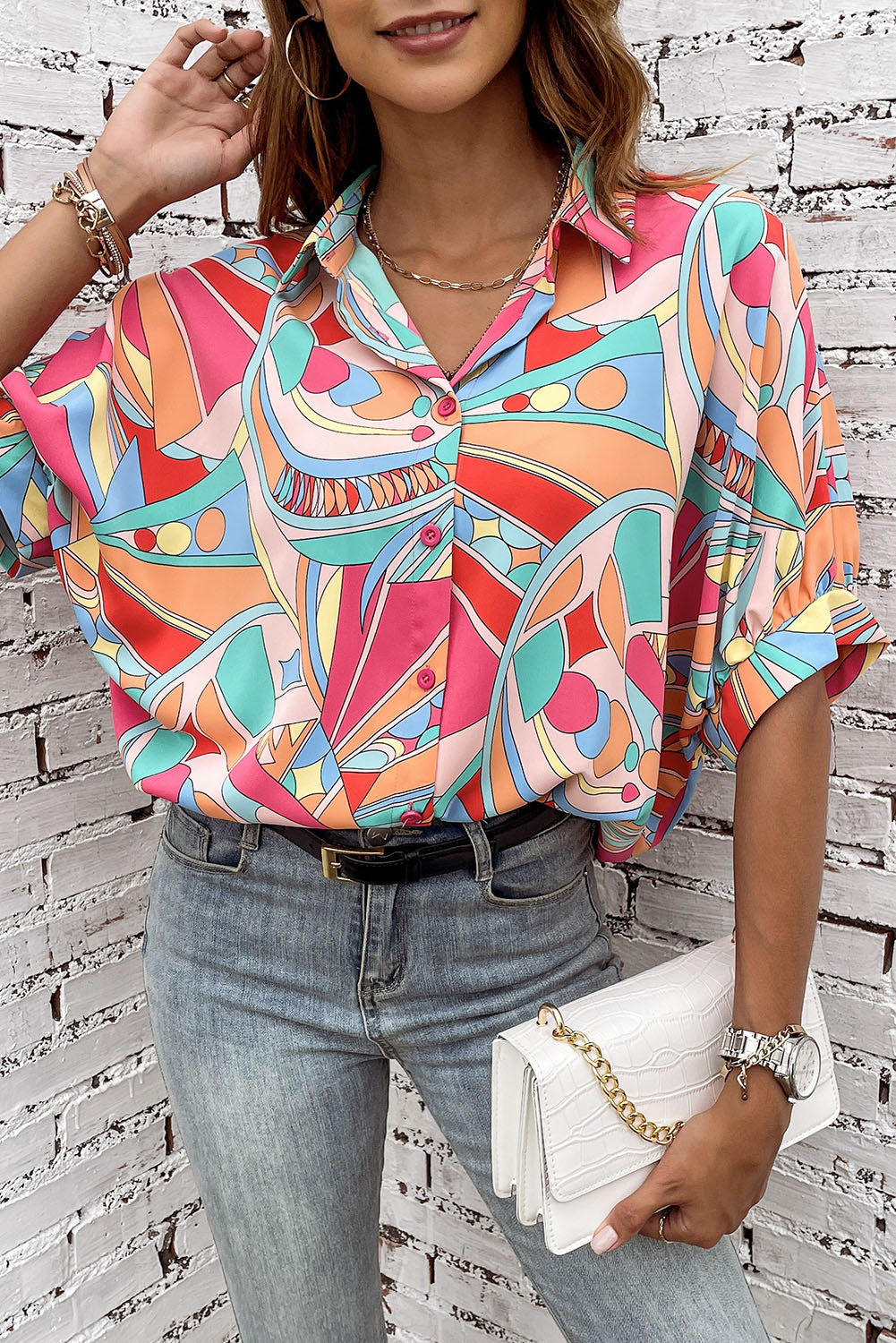 Geometric Blouse - Sale