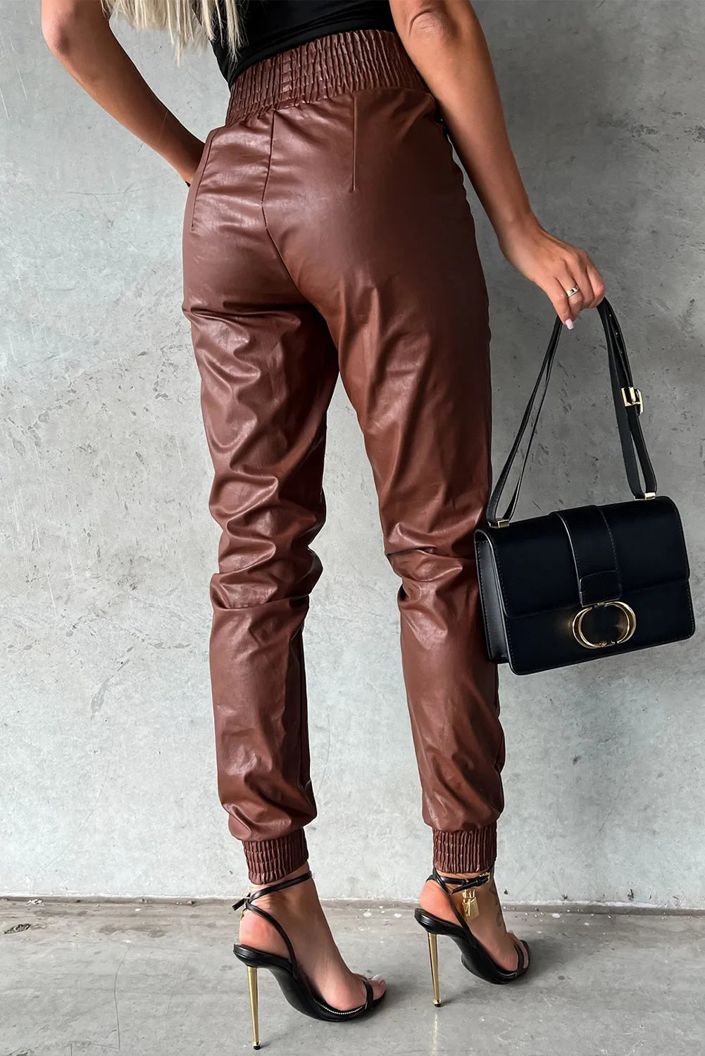 Smocked Leather Pant - sale