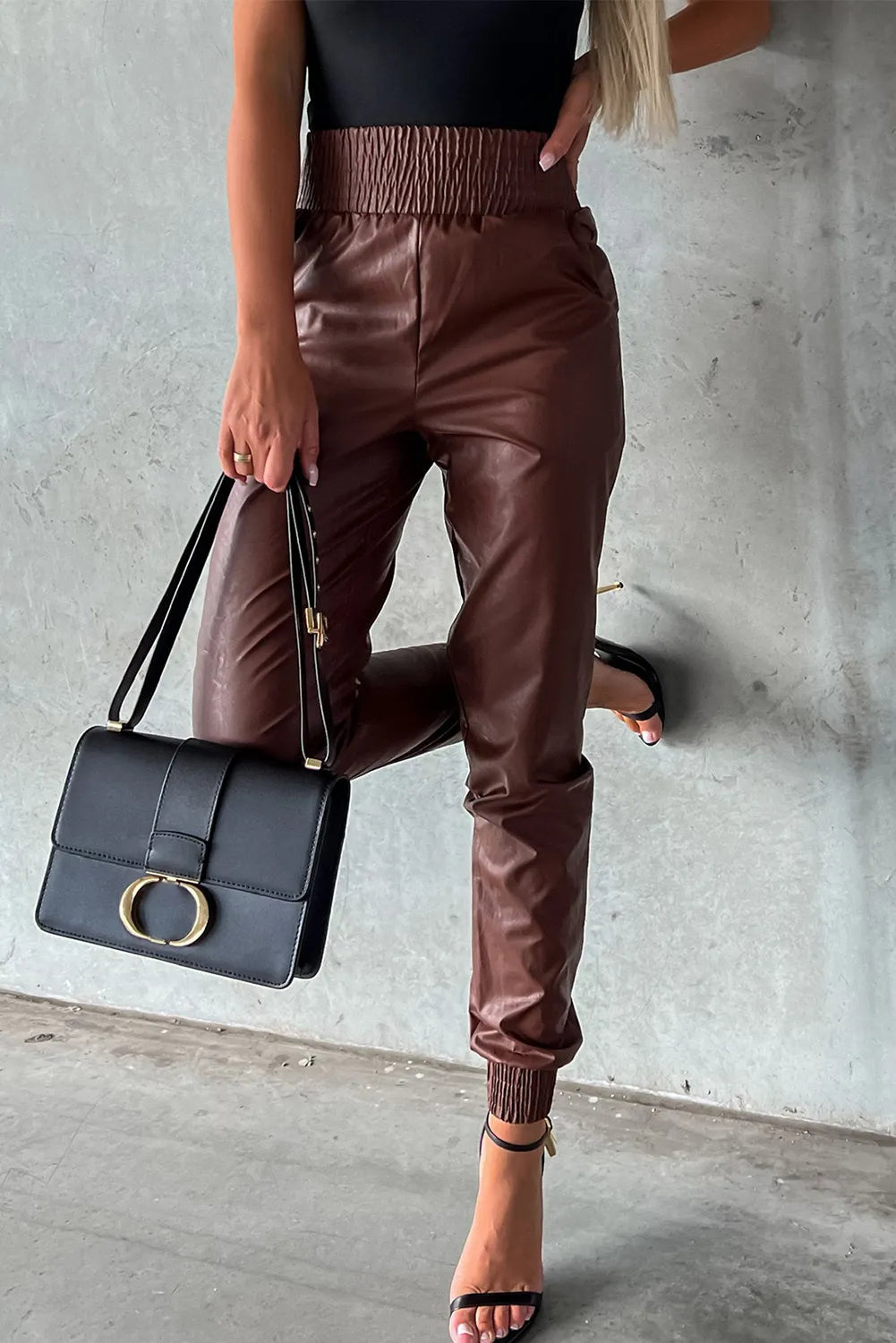 Smocked Leather Pant - sale