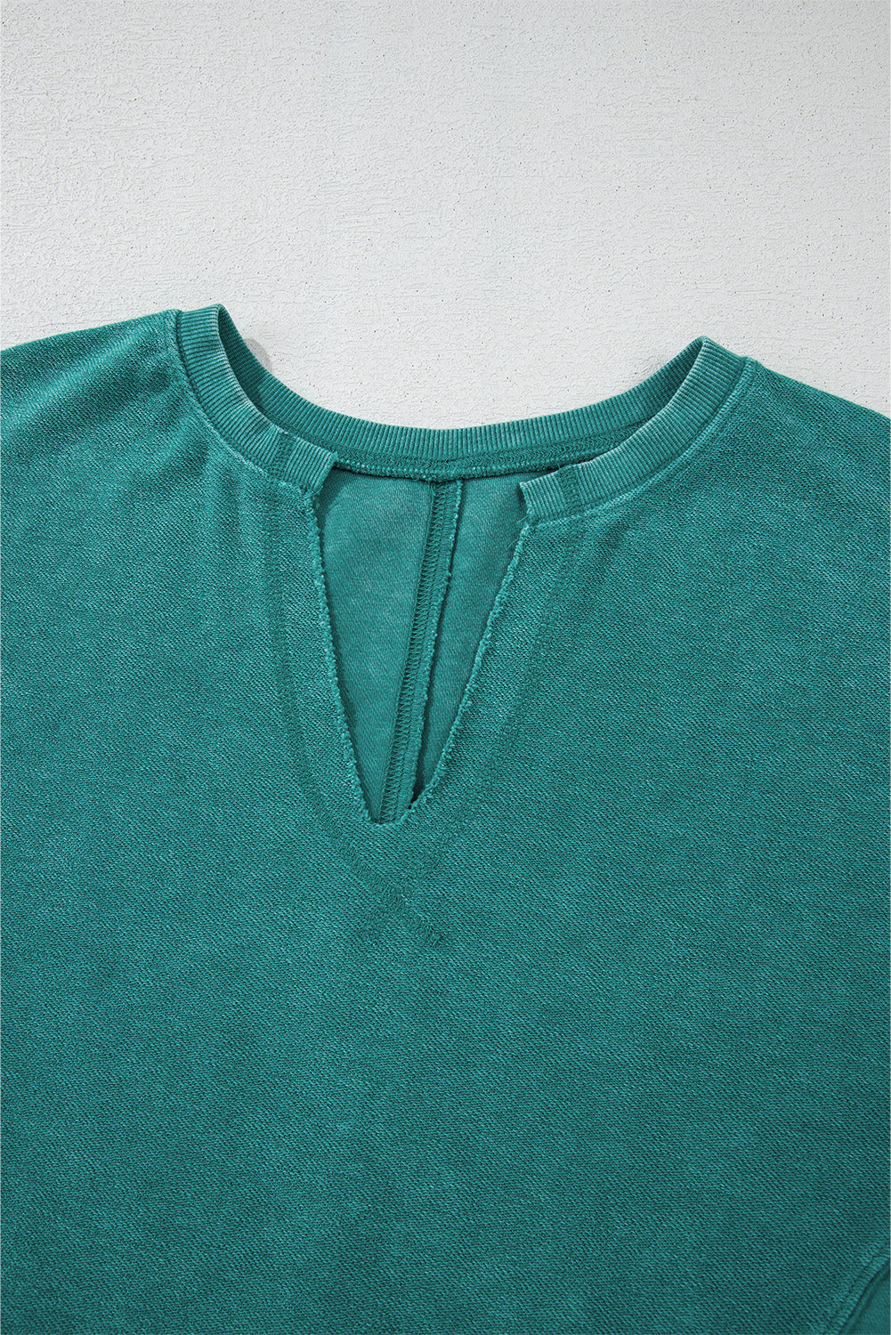 Notched Neck Sweatshirt