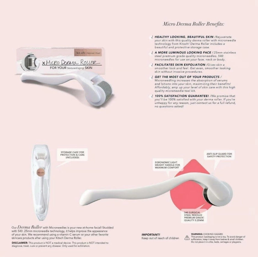 White Micro Derma Facial Roller