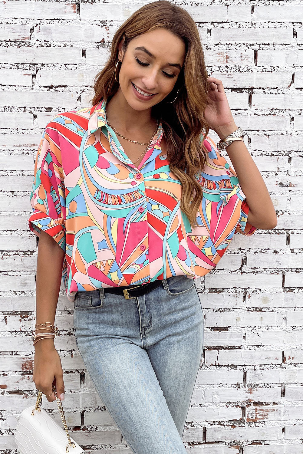 Geometric Blouse - Sale