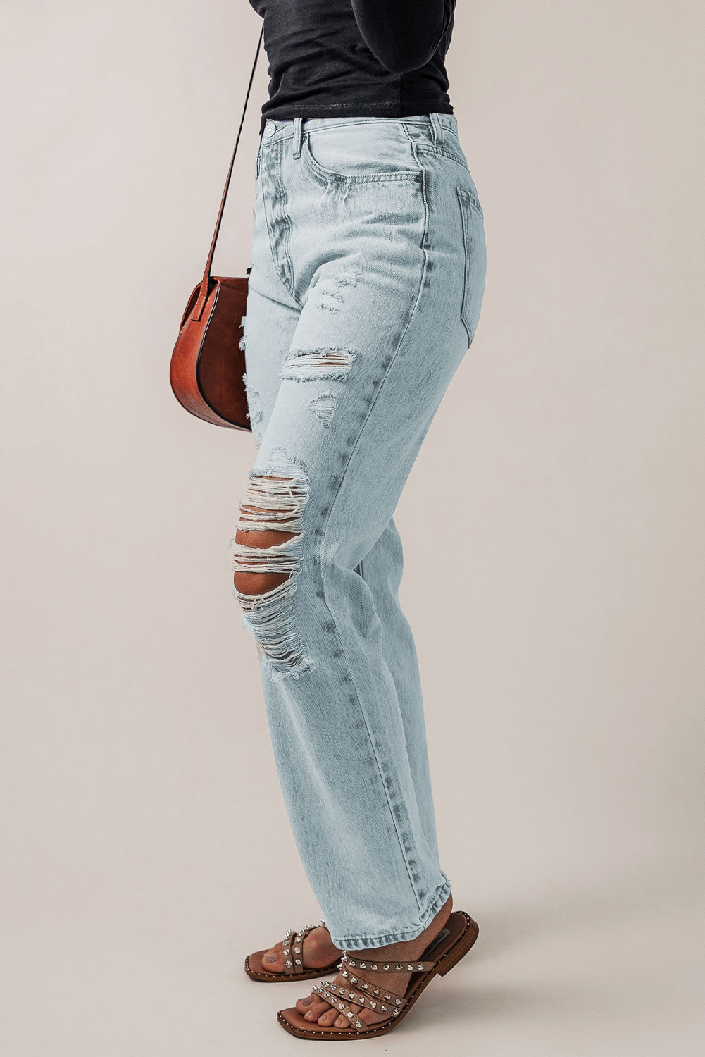 Acid Wash Straight Leg Jean - sale