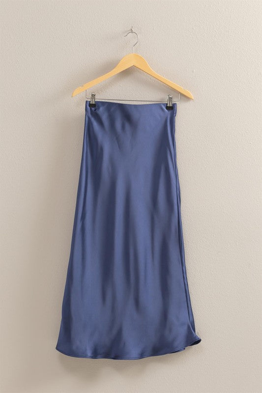 Satin Midi Skirt - sale