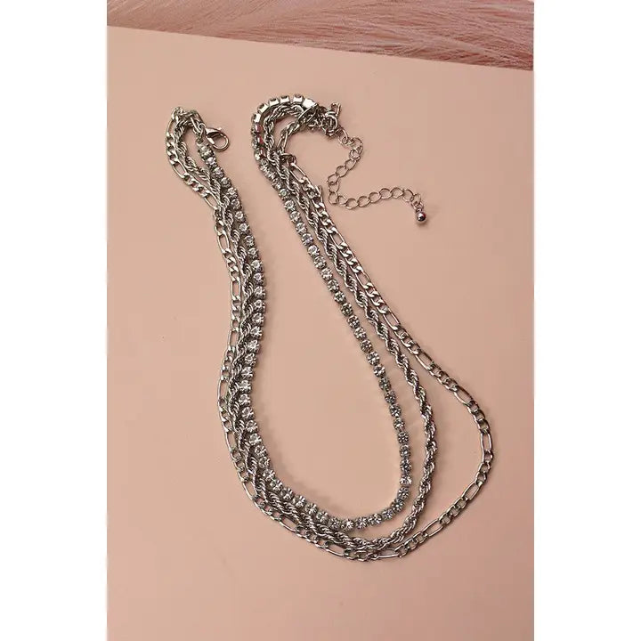 Rhinestone Rope Necklace