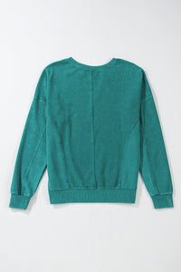 Notched Neck Sweatshirt