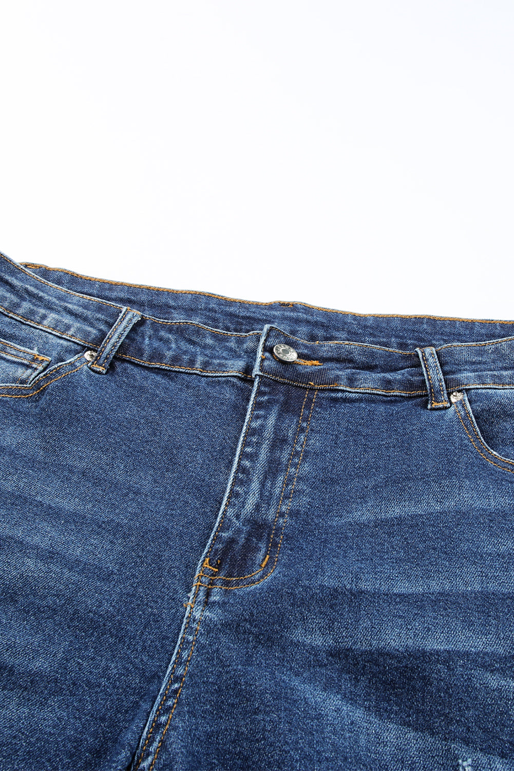 Distressed Straight Leg Curvy Jean - SALE