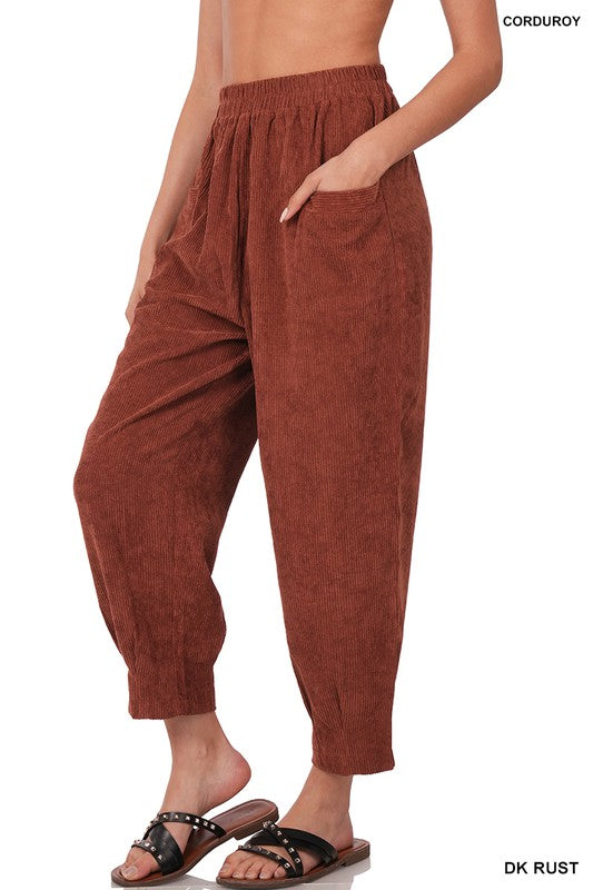 Rust Corduroy Pants - sale