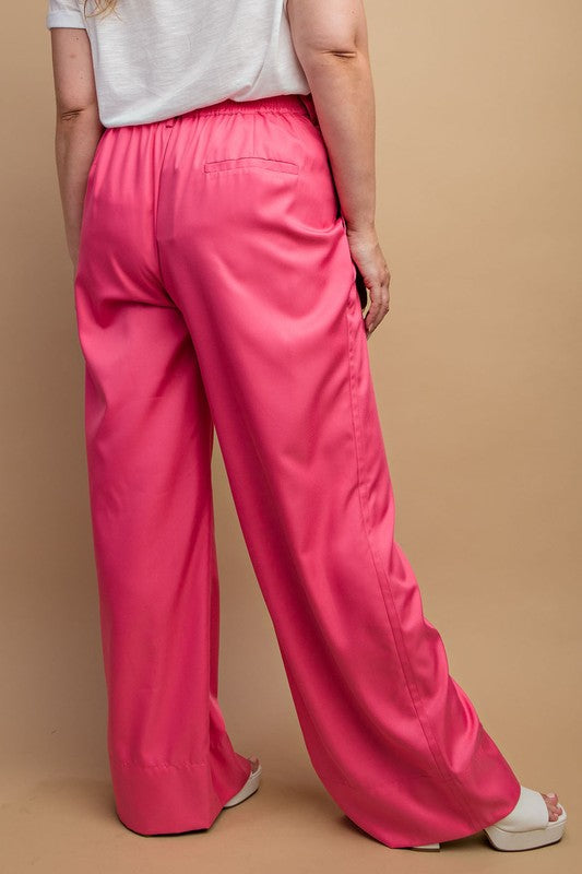 Magenta Wide Leg Pant