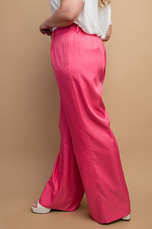 Magenta Wide Leg Pant