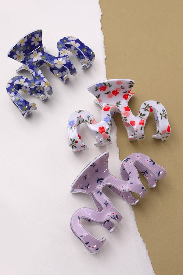 Floral Claw Clip