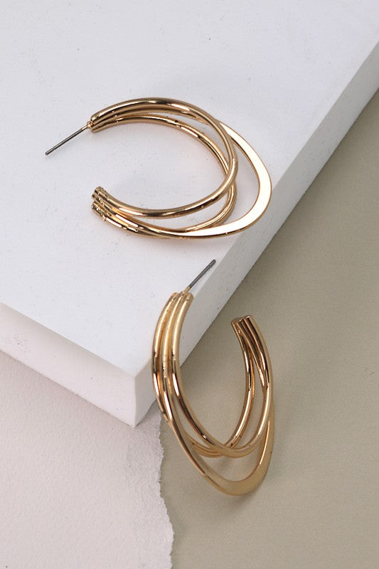 Oval Hoop Earring