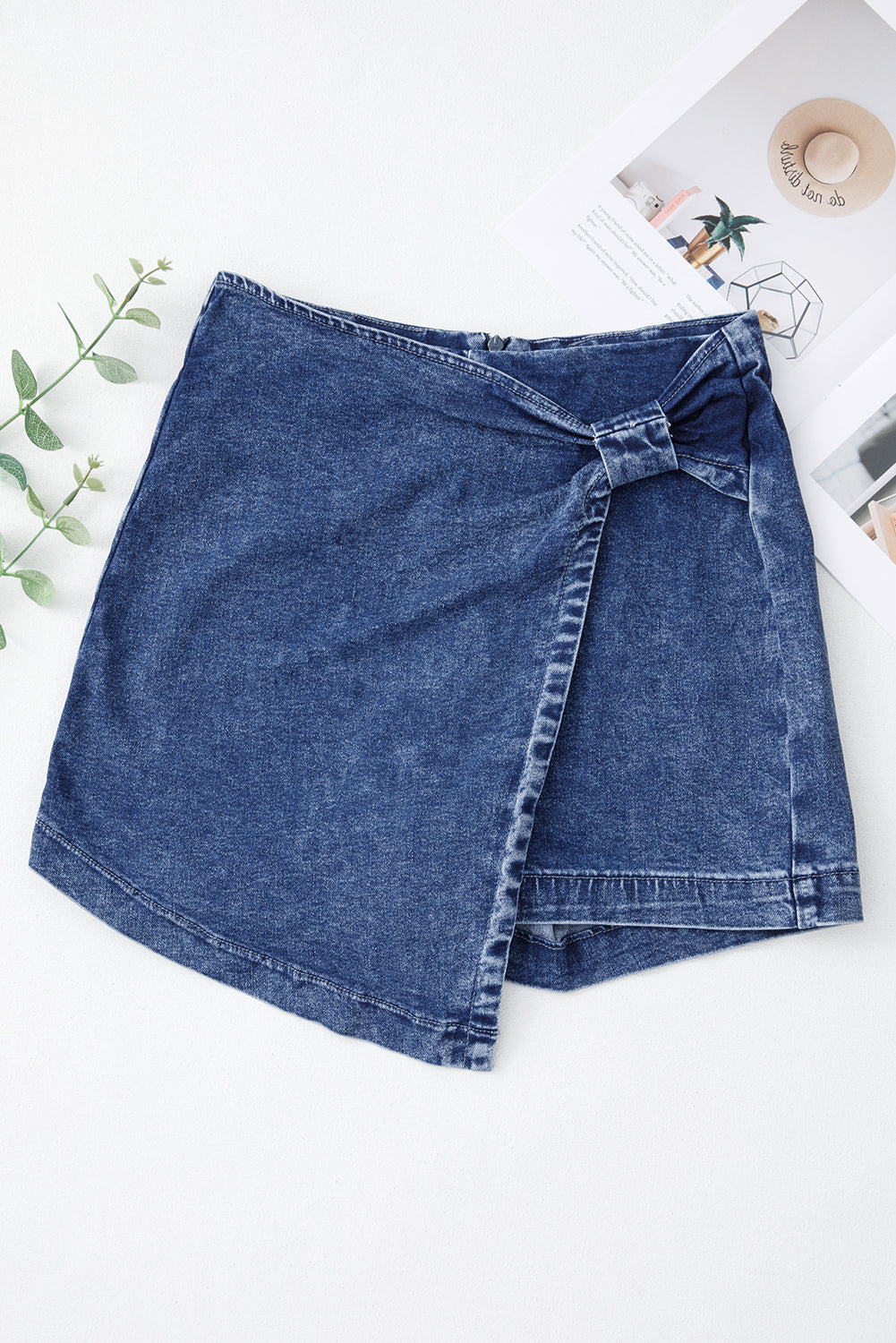 Denim Asymmetric Short