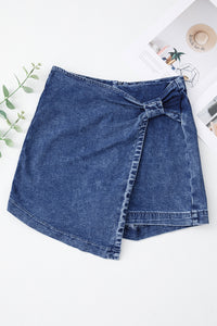 Denim Asymmetric Short