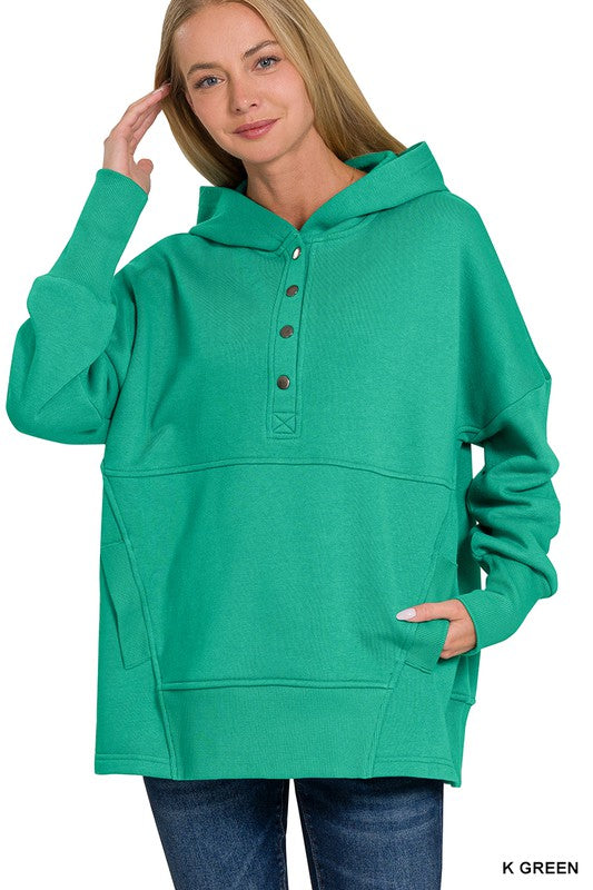 Half Button Sweatshirt - sale