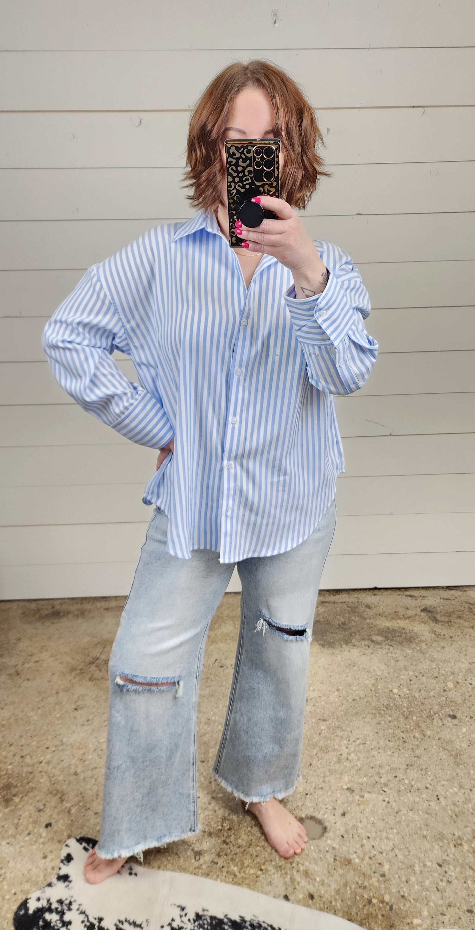 Blue Stripe Blouse