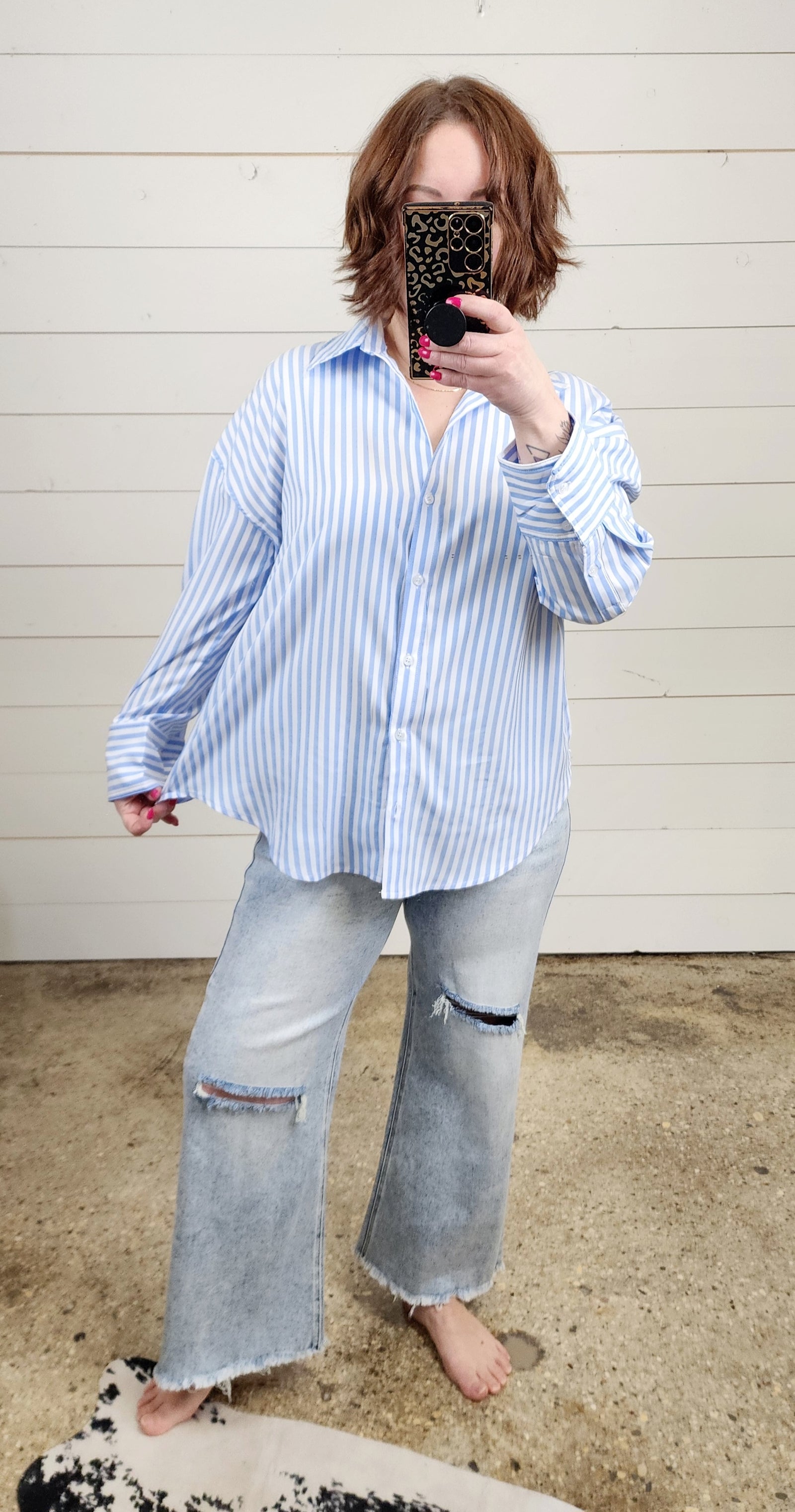 Blue Stripe Blouse