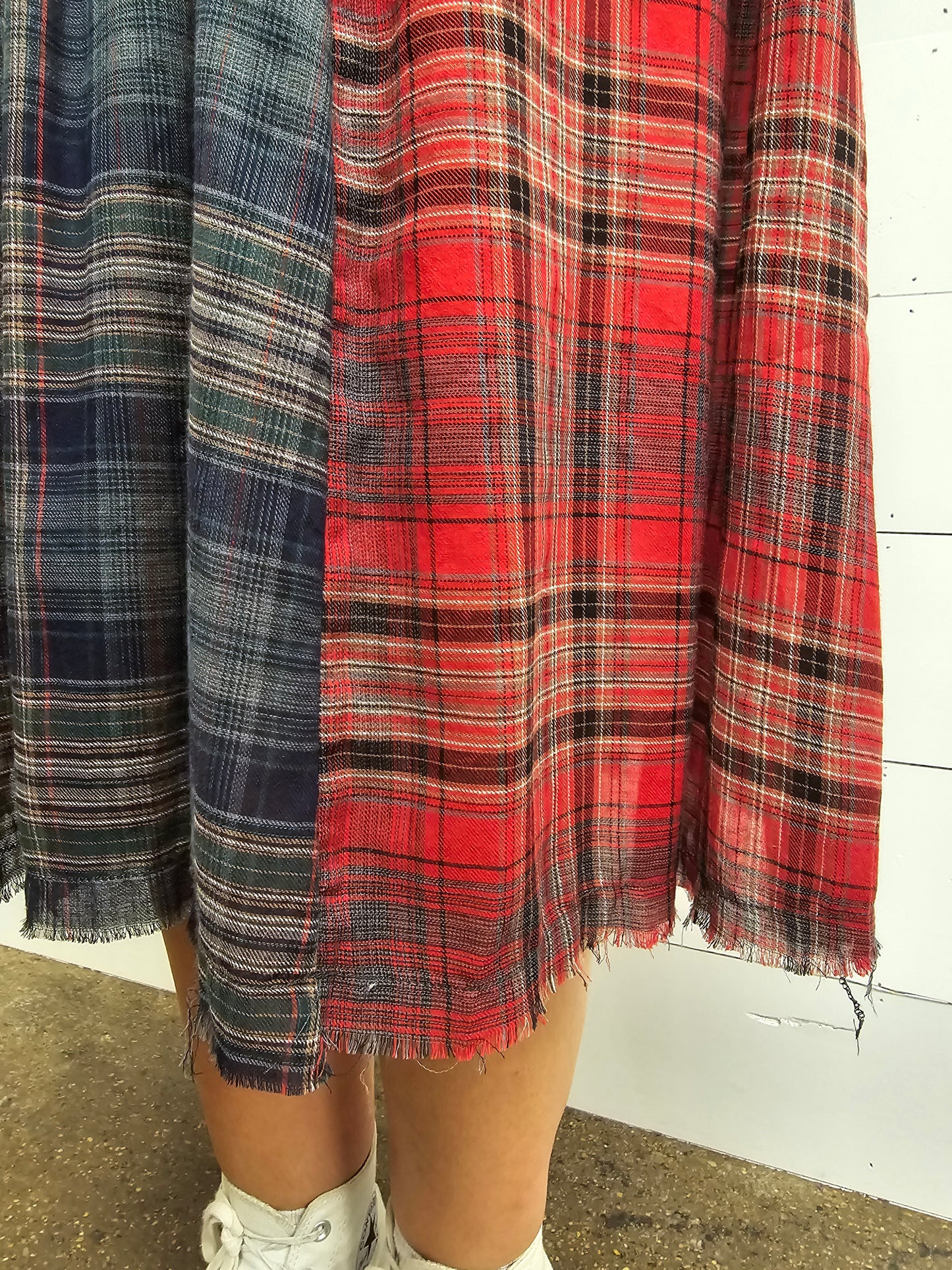 Plaid/Denim Dress - SALE