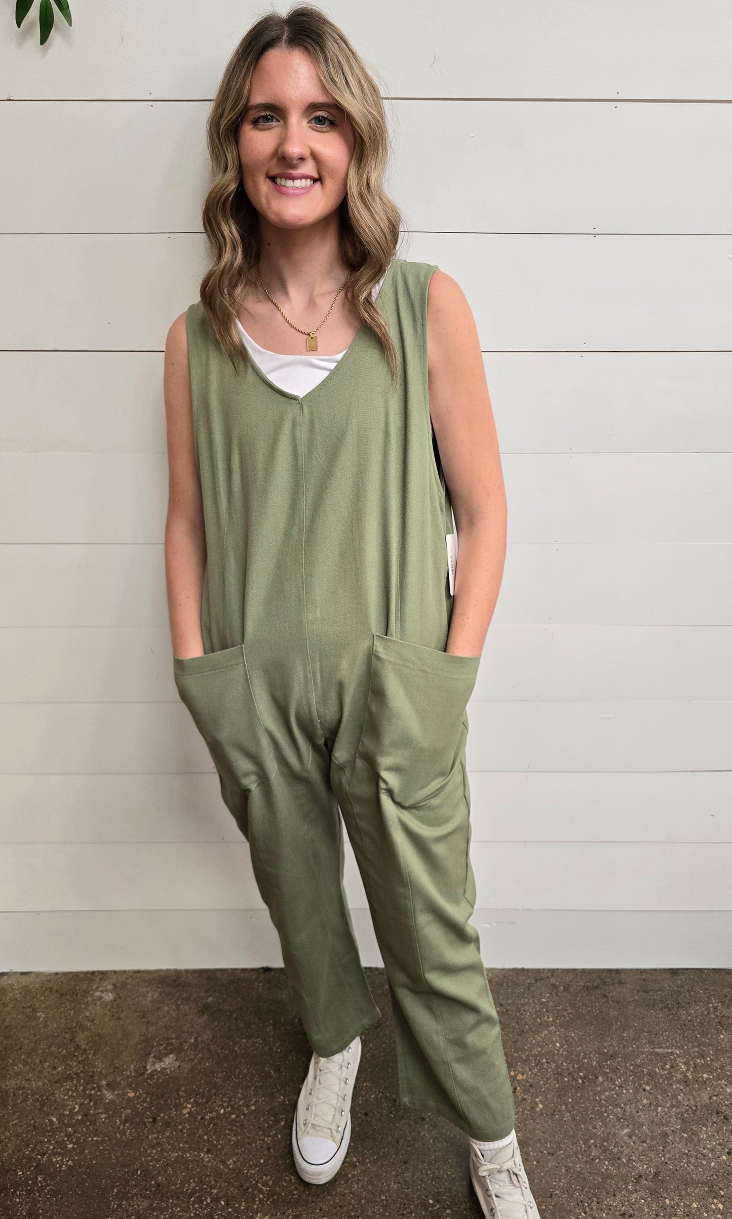 Olive Relaxed Jumpsuit