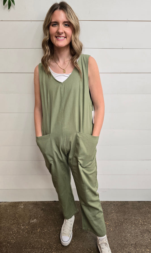 Olive Relaxed Jumpsuit