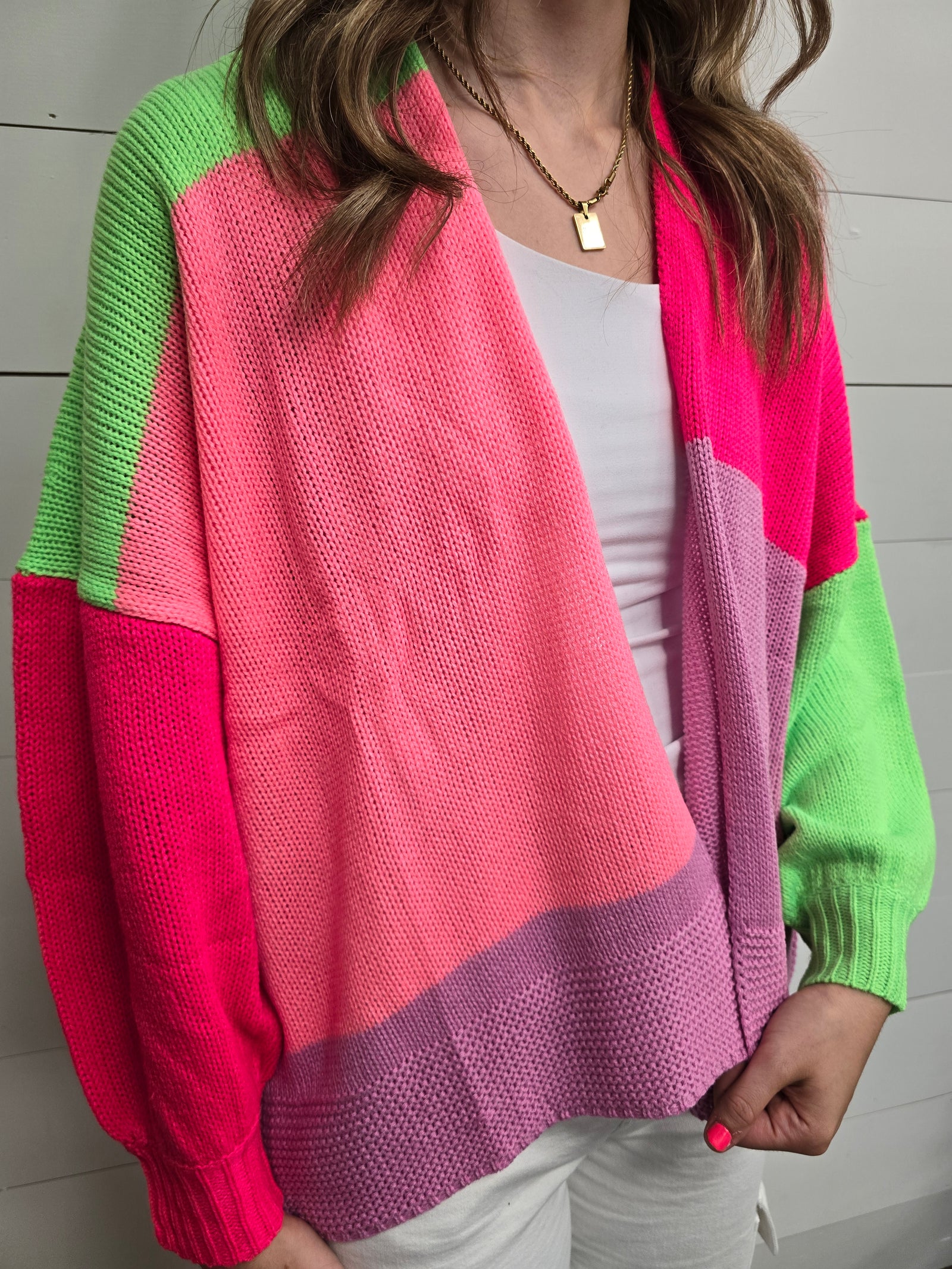 Colorful Colorblock Cardigan