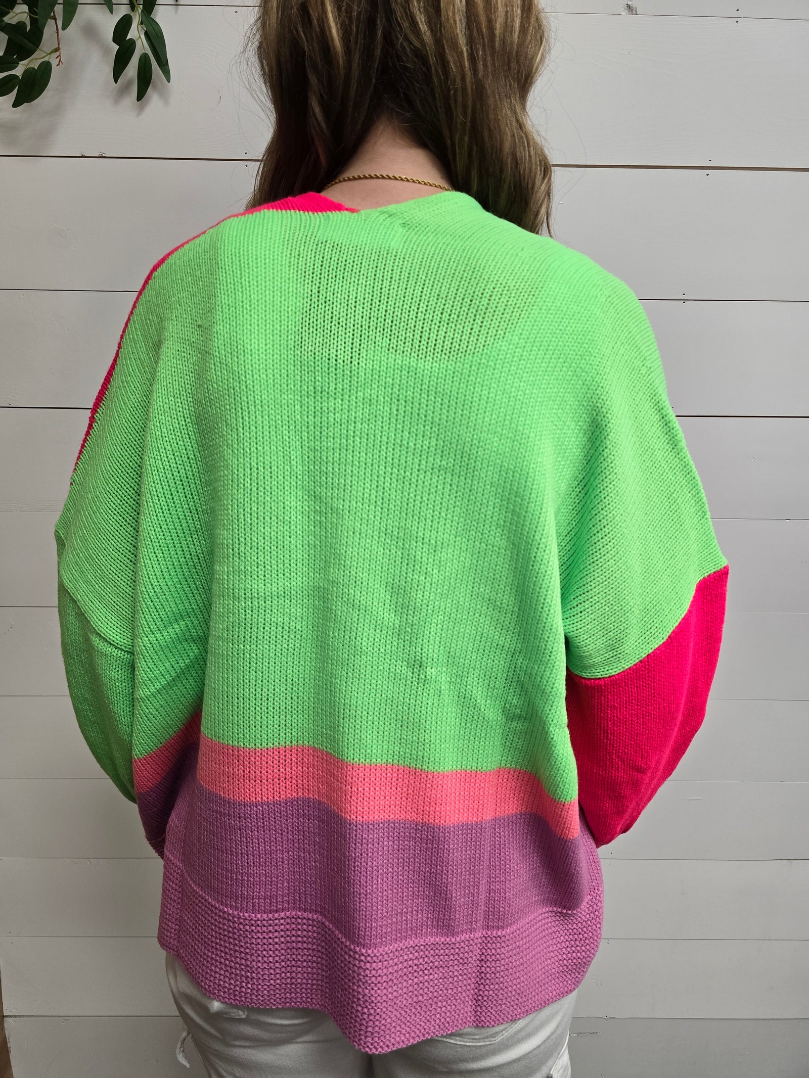 Colorful Colorblock Cardigan