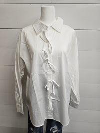 Bow White Blouse
