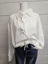 Bow White Blouse