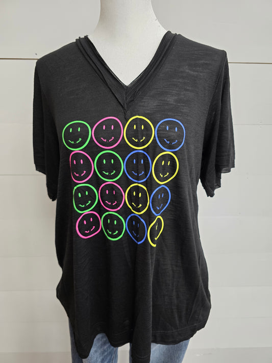 Black Smiley Tee - Sale