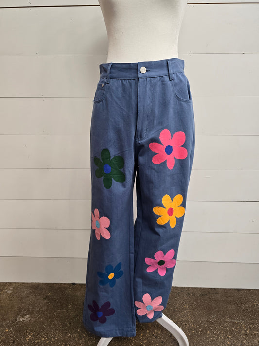 Flower Print Denim Jean - SALE