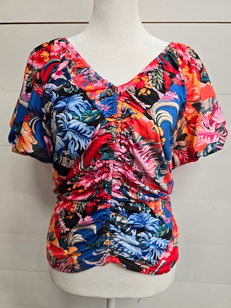 Floral Ruched Blouse - SALE