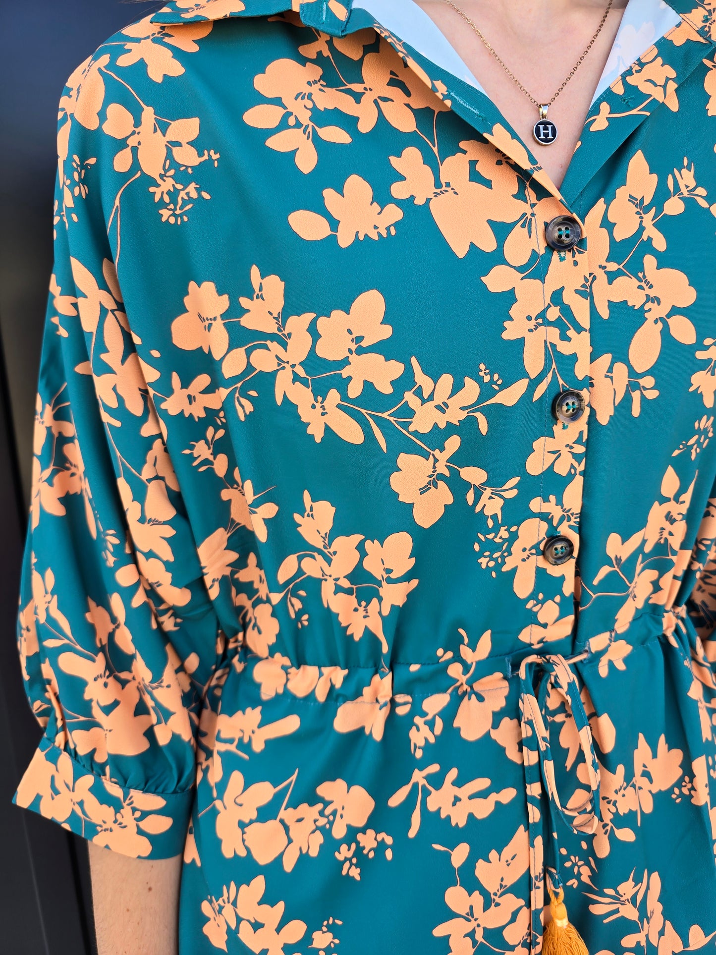 Green Floral Dress