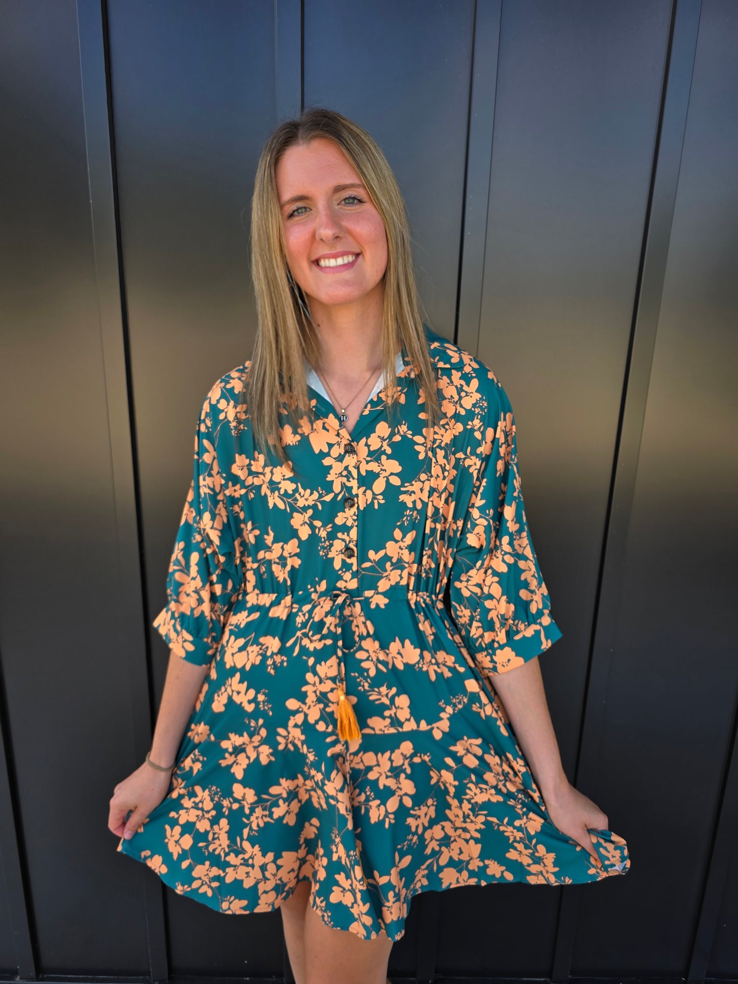 Green Floral Dress