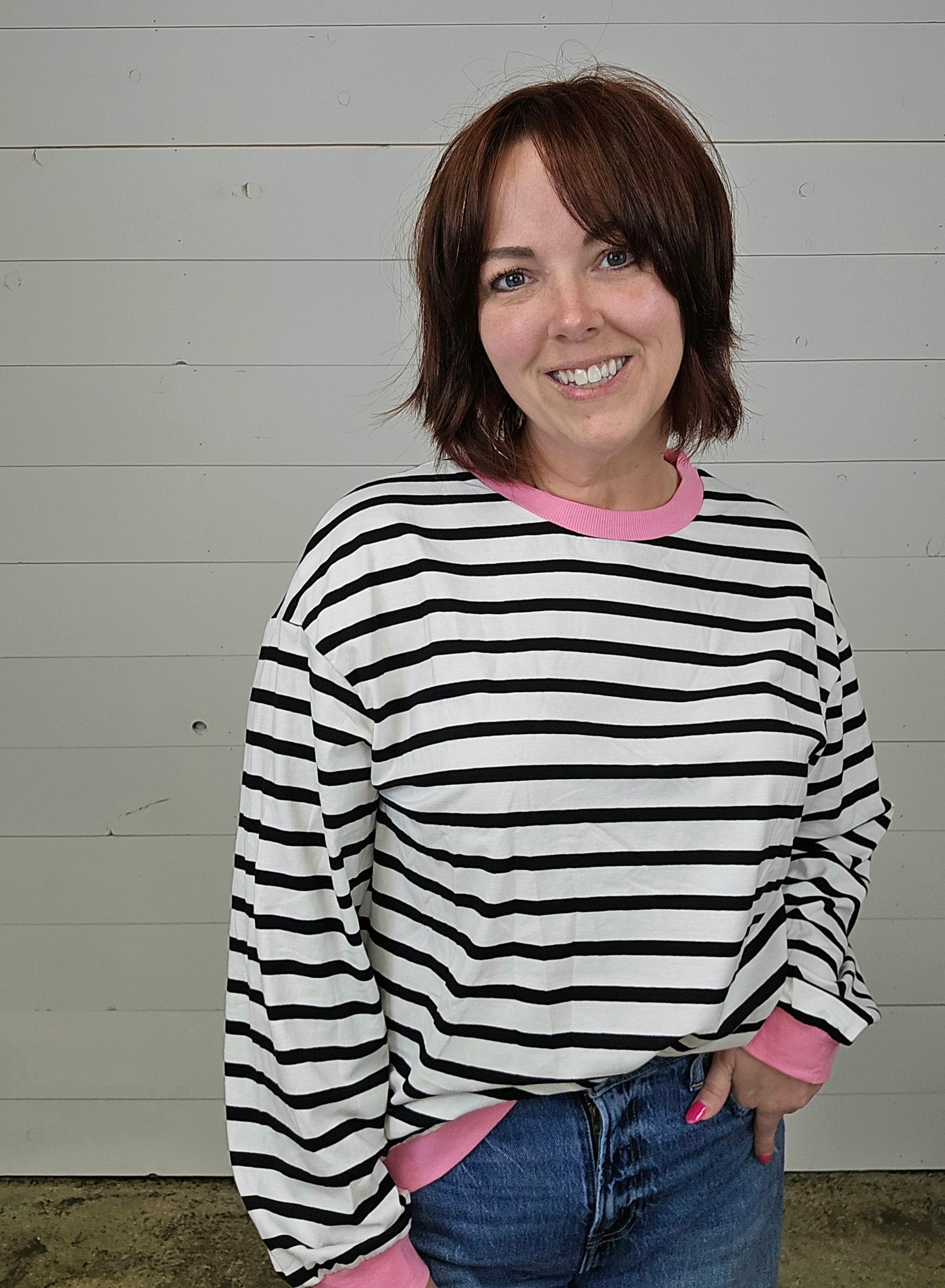 Black Stripe Top - SALE
