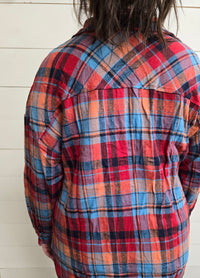 Blue/Red Plaid Shirt - SALE