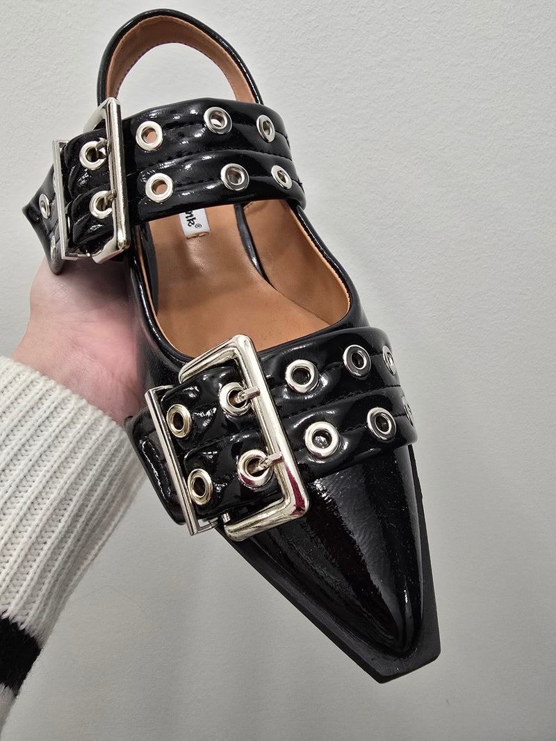 Rivets Black Shoe - SALE