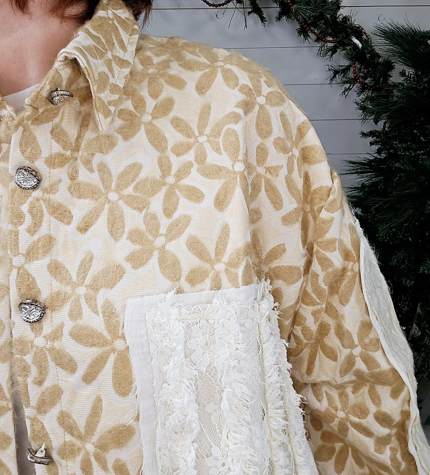 Taupe Jacquard Jacket - SALE