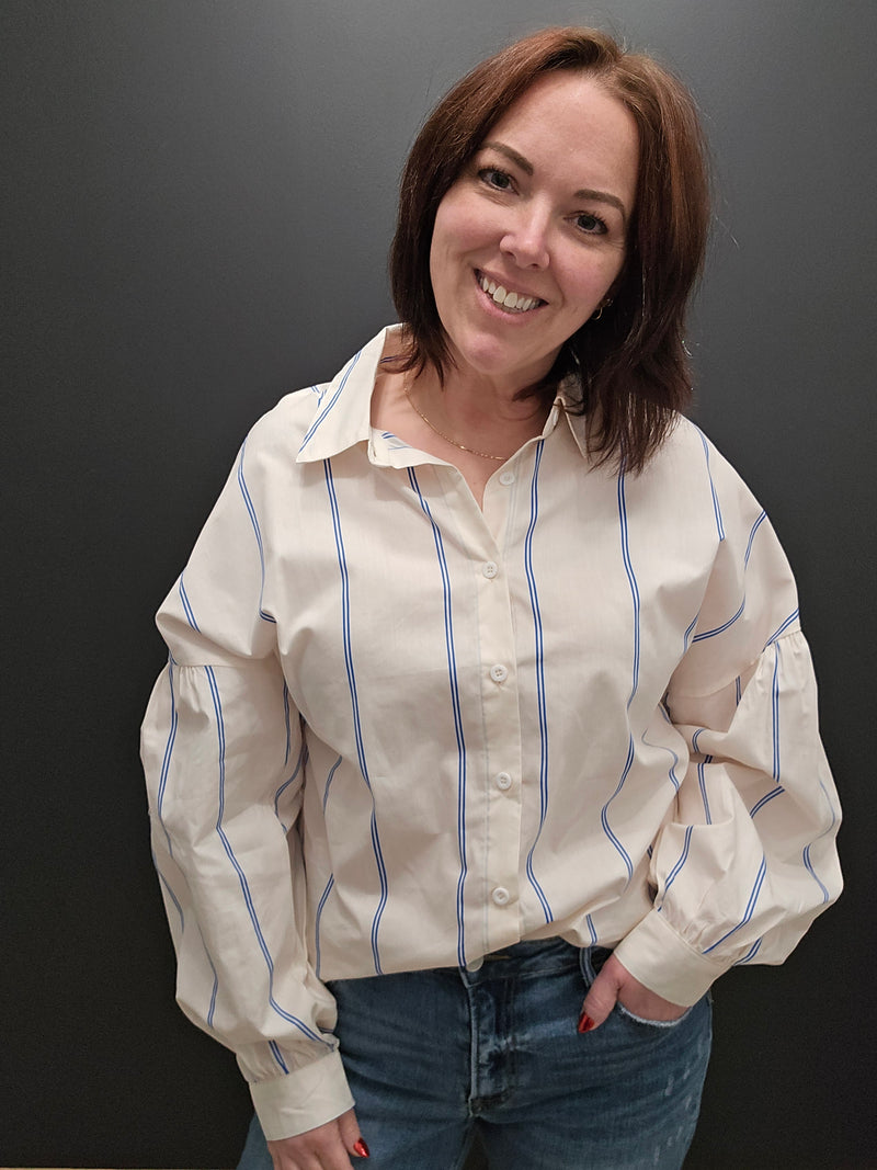 Blue Stripe Blouse