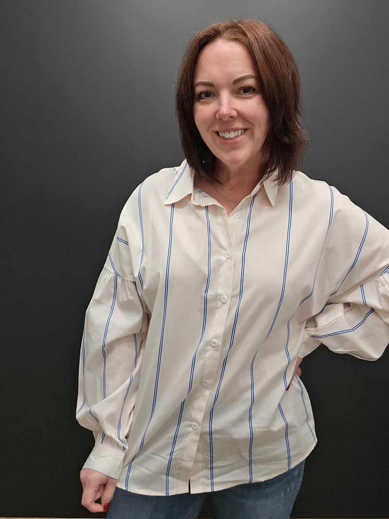 Blue Stripe Blouse