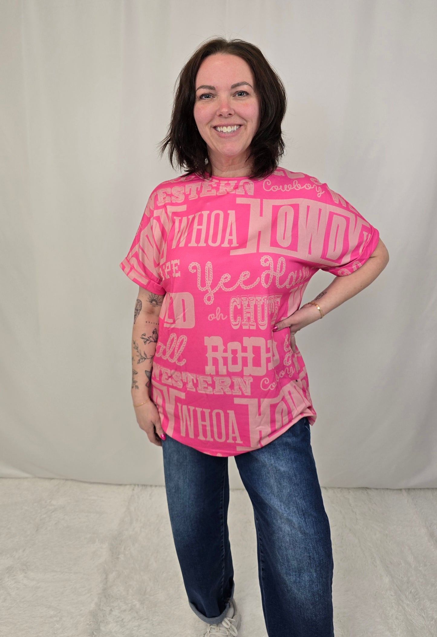 Howdy Pink Tee