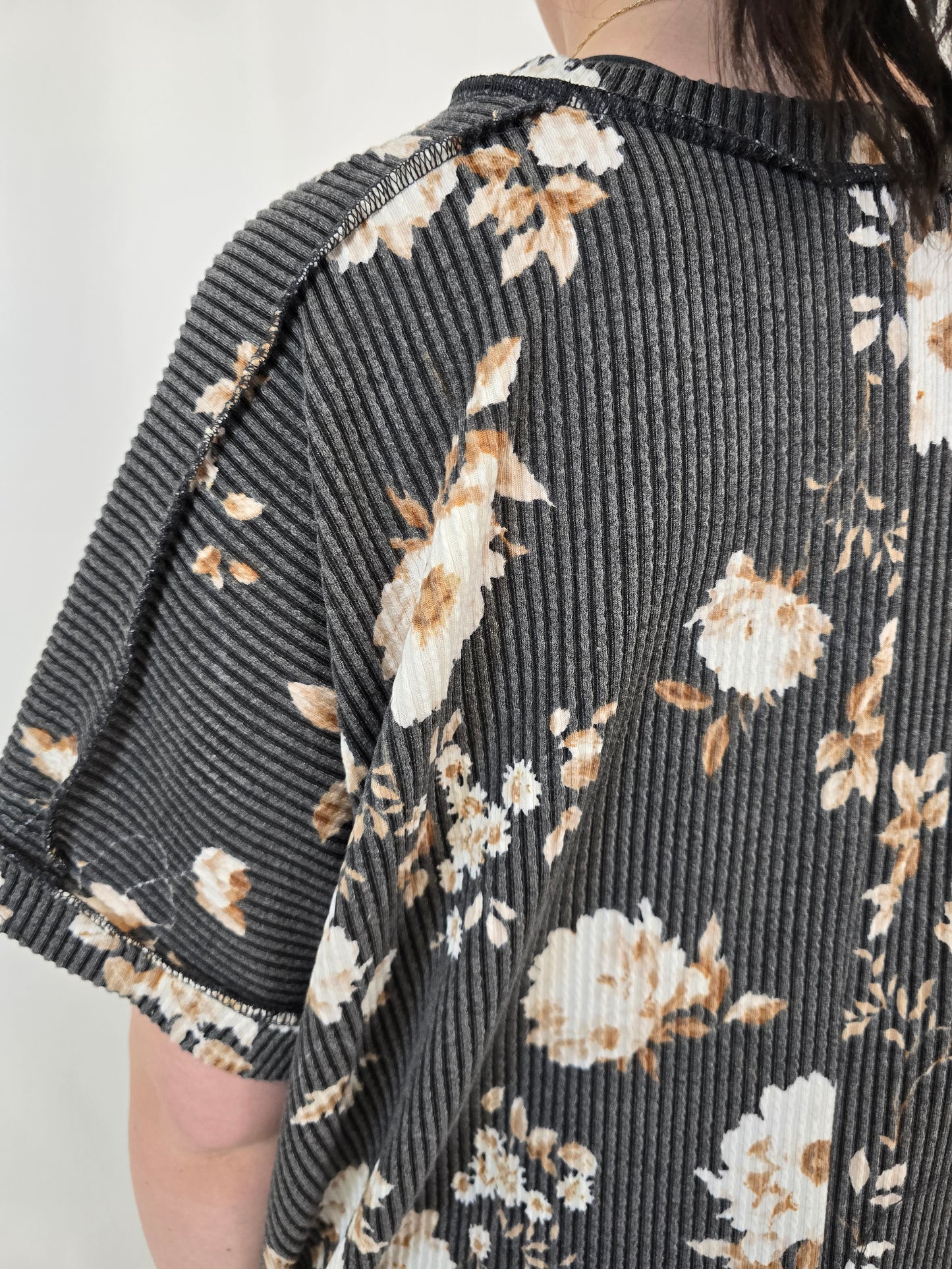 Black Floral Top