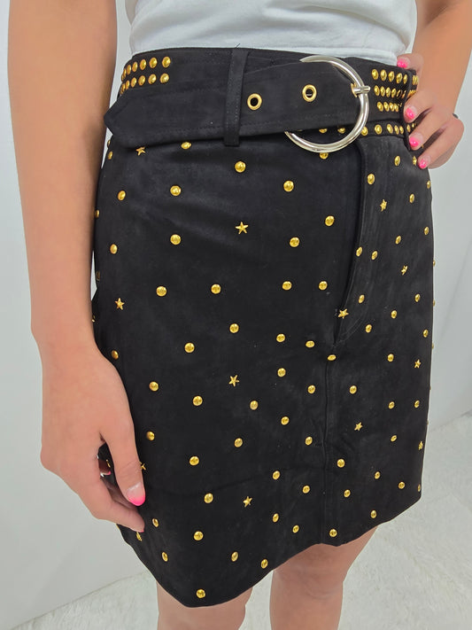 Suede Black Skirt - SALE