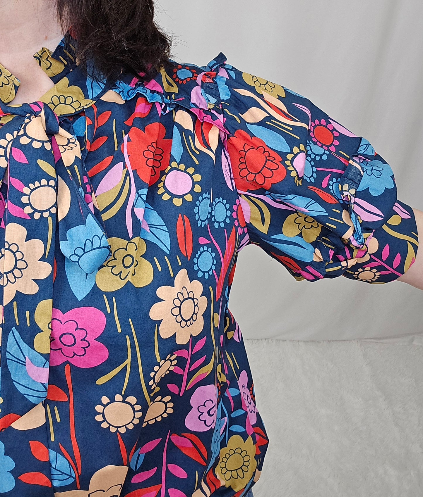 Floral Puff Sleeve Blouse