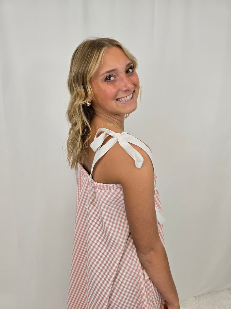 Gingham Babydoll Dress