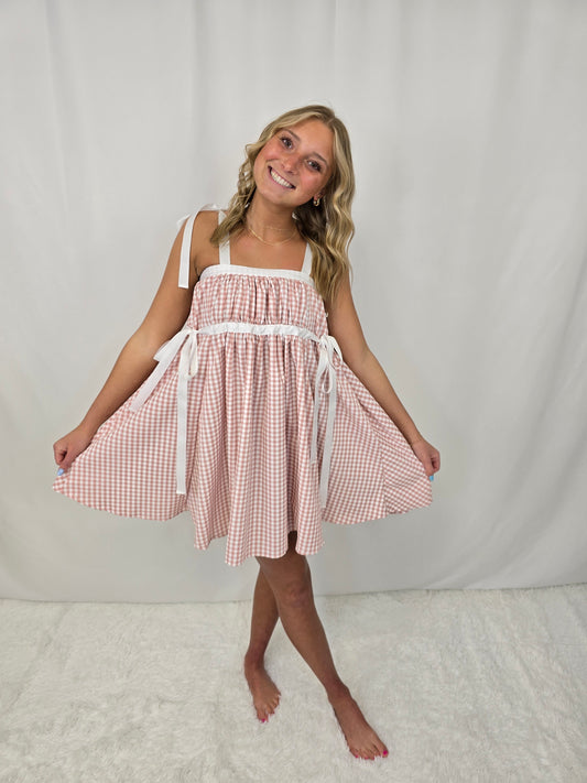 Gingham Babydoll Dress