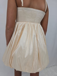 Beige Balloon Dress
