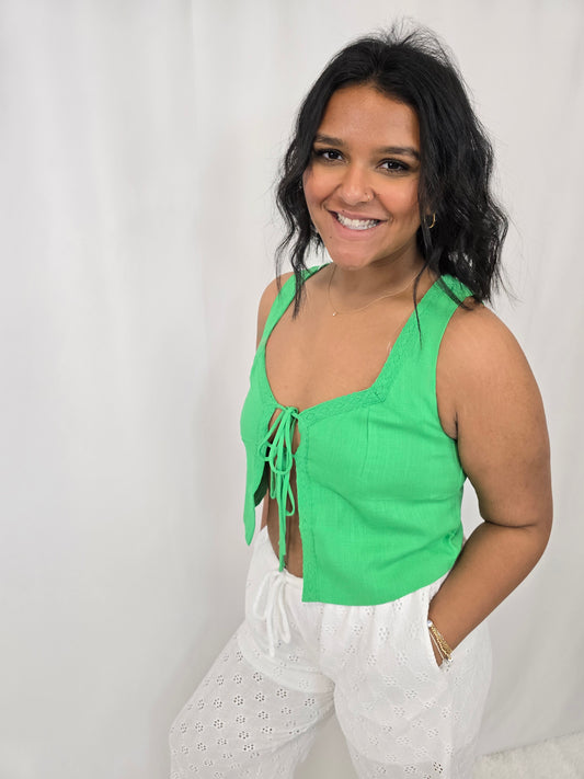 Greta Linen Top - SALE