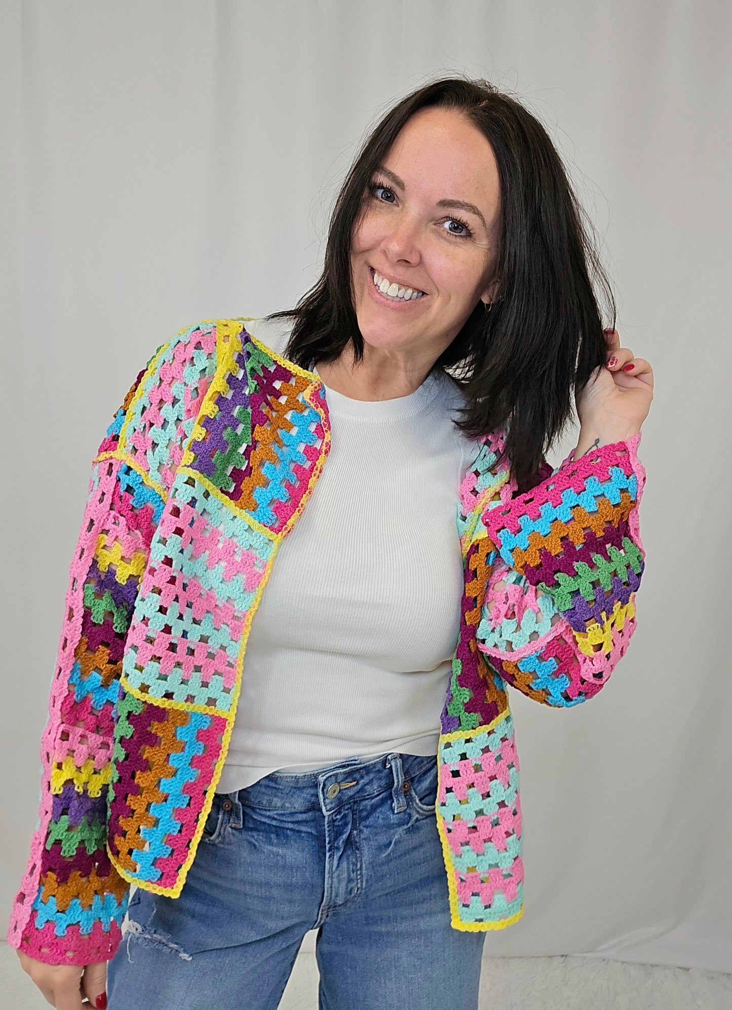 Iris Intricate Crochet Cardigan
