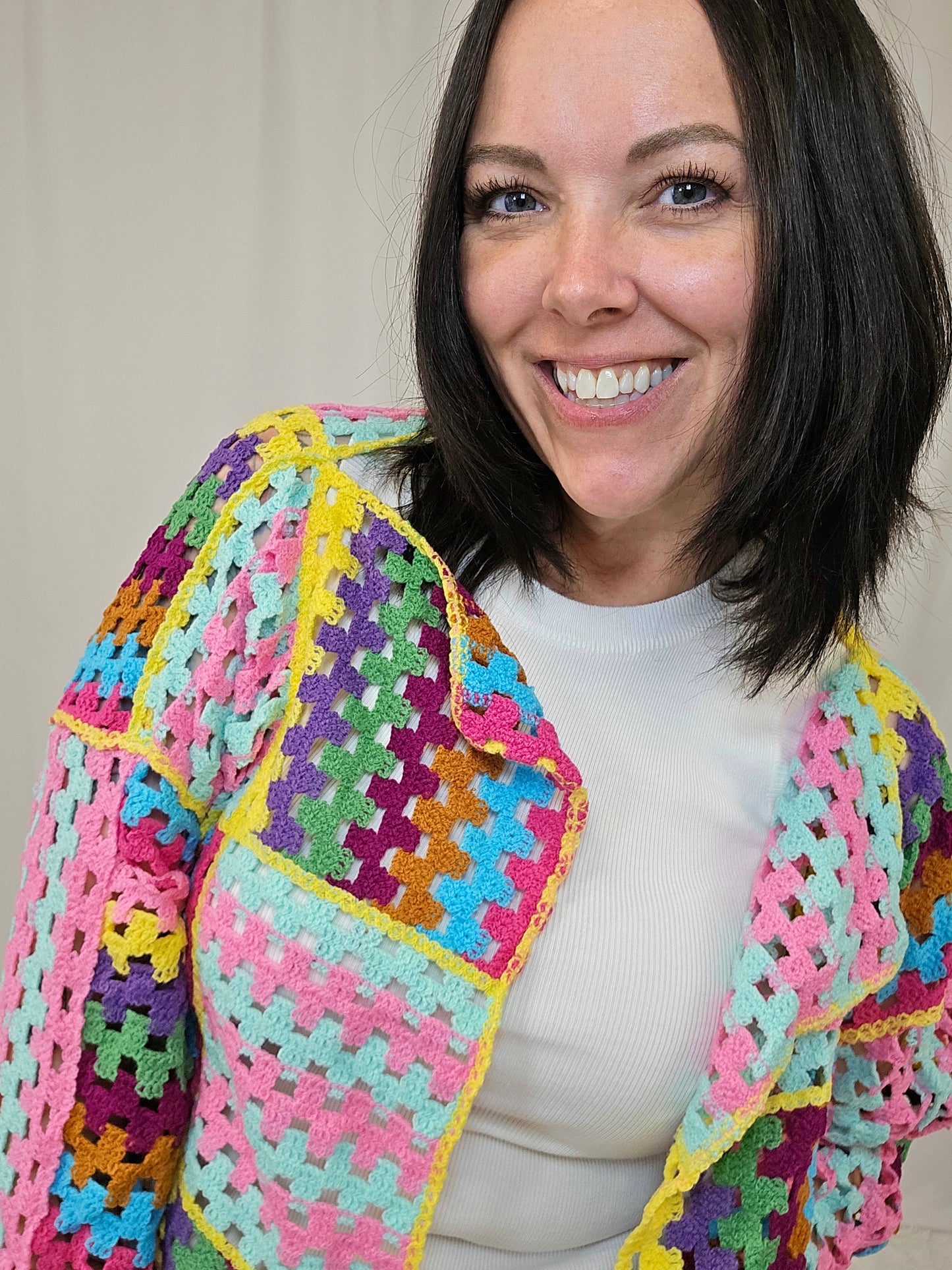 Iris Intricate Crochet Cardigan